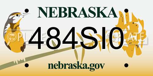 484SI0 Nebraska License Plate