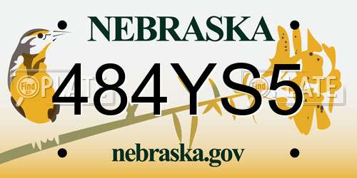 484YS5 Nebraska License Plate