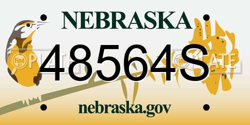 48564S Nebraska License Plate