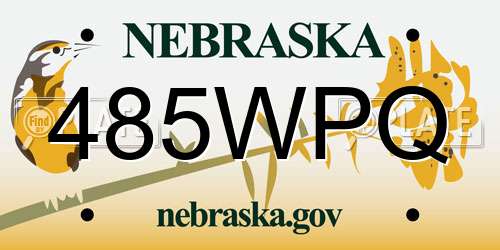 485WPQ Nebraska License Plate