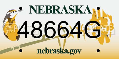 48664G Nebraska License Plate