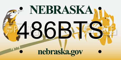 486BTS Nebraska License Plate