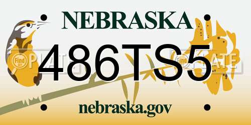 486TS5 Nebraska License Plate