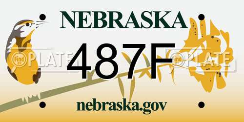 487F Nebraska License Plate
