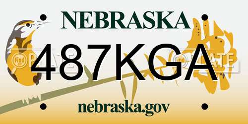 487KGA Nebraska License Plate