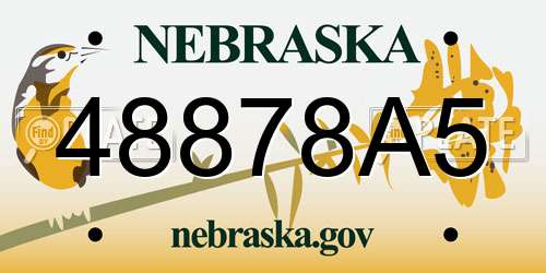 48878A5 Nebraska License Plate