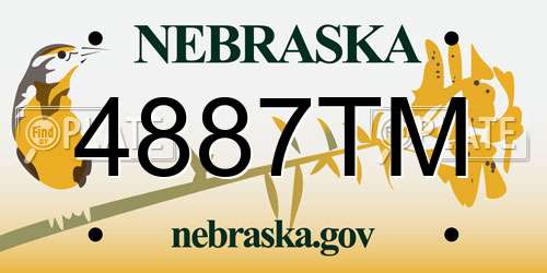 4887TM Nebraska License Plate
