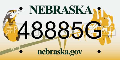 48885G Nebraska License Plate