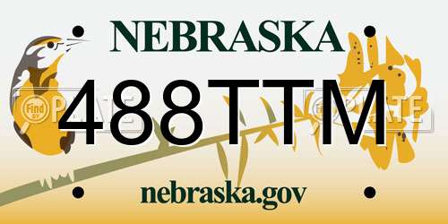 488TTM Nebraska License Plate