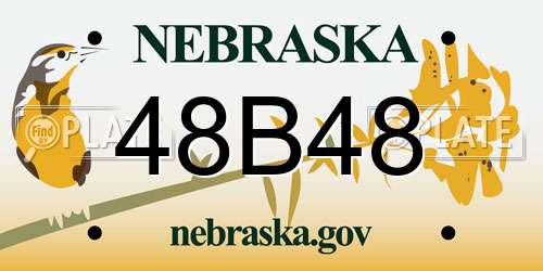 48B48 Nebraska License Plate