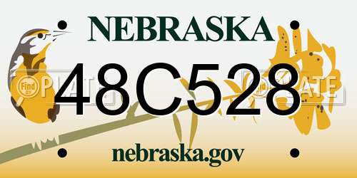 48C528 Nebraska License Plate