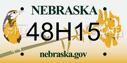 48H15 Nebraska License Plate