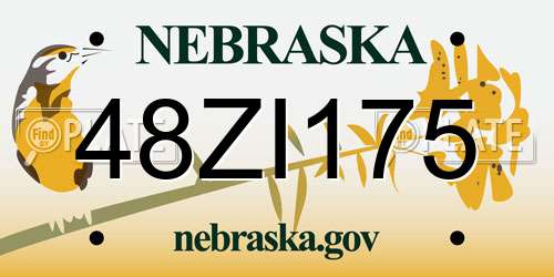 48ZI175 Nebraska License Plate