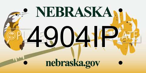 4904IP Nebraska License Plate