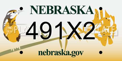 491X2 Nebraska License Plate