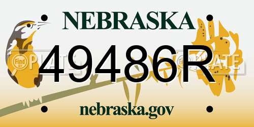 49486R Nebraska License Plate