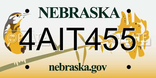 4AIT455 Nebraska License Plate