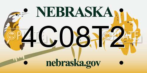 4C08T2 Nebraska License Plate