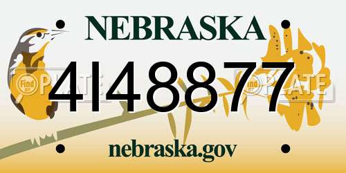 4I48877 Nebraska License Plate