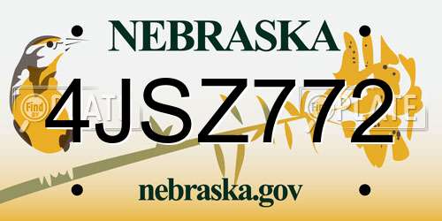 4JSZ772 Nebraska License Plate