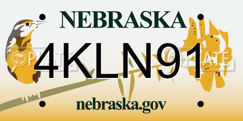 4KLN91 Nebraska License Plate