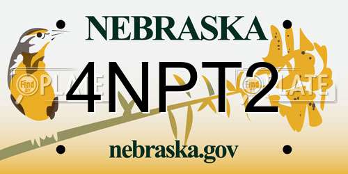 4NPT2 Nebraska License Plate
