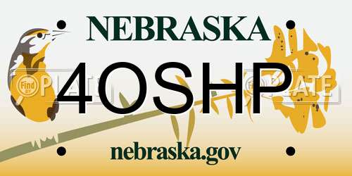 4OSHP Nebraska License Plate