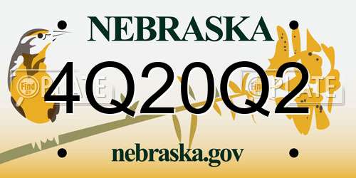 4Q20Q2 Nebraska License Plate