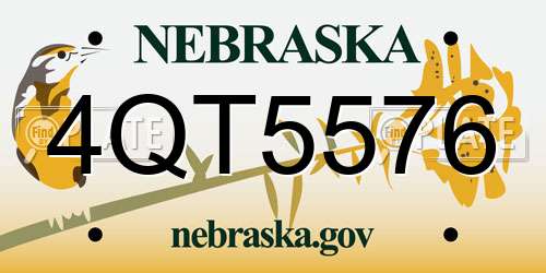 4QT5576 Nebraska License Plate