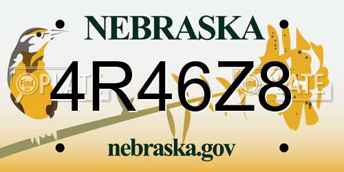 4R46Z8 Nebraska License Plate