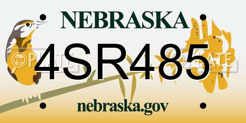 4SR485 Nebraska License Plate