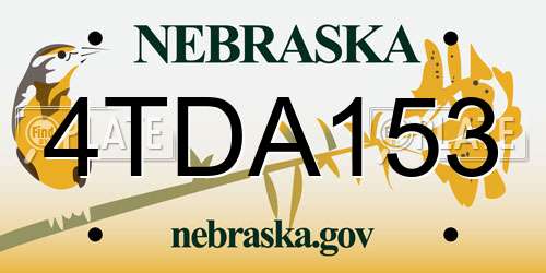 4TDA153 Nebraska License Plate