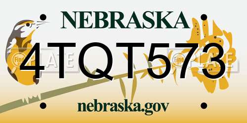 4TQT573 Nebraska License Plate