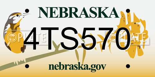 4TS570 Nebraska License Plate