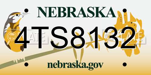 4TS8132 Nebraska License Plate