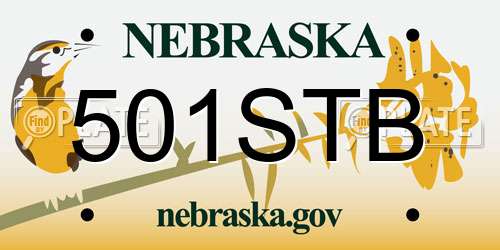 501STB Nebraska License Plate