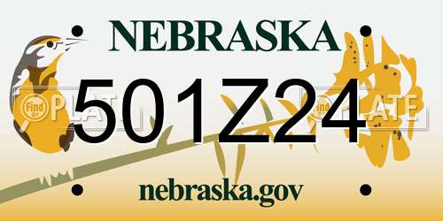 501Z24 Nebraska License Plate