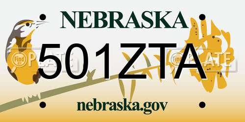501ZTA Nebraska License Plate