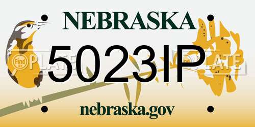 5023IP Nebraska License Plate