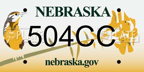 504CC Nebraska License Plate