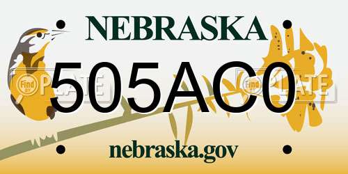 505AC0 Nebraska License Plate