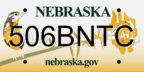506BNTC Nebraska License Plate