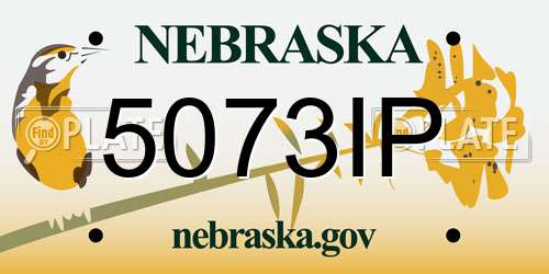5073IP Nebraska License Plate