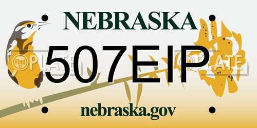 507EIP Nebraska License Plate