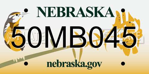 50MB045 Nebraska License Plate