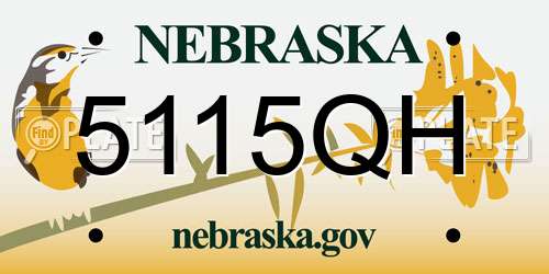 5115QH Nebraska License Plate