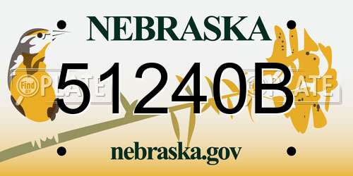 51240B Nebraska License Plate