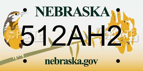 512AH2 Nebraska License Plate