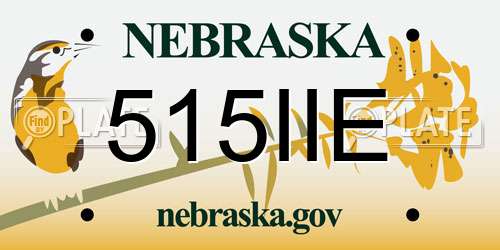 515IIE Nebraska License Plate