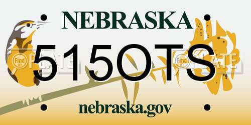 515OTS Nebraska License Plate